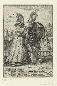 Elegant paar op terras