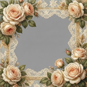 Elegant Rose Lace Border