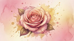 Elegant Rose Watercolor