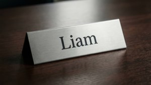 Elegant Silver Nameplate