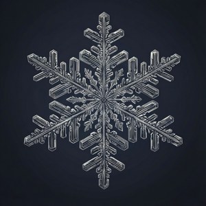 Elegant Snowflake Line Art