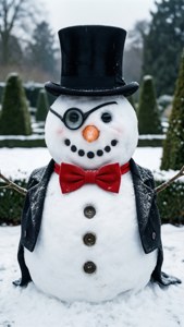 Elegant Snowman Gentleman