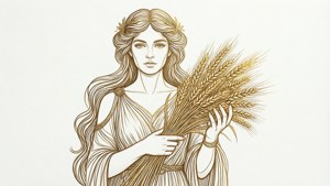 Elegant Virgo Line Art
