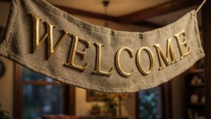 Elegant Welcome Banner Canvas