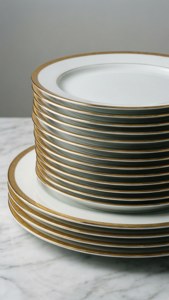 Elegant White Porcelain Stack