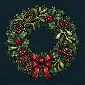 Elegant Yule Wreath
