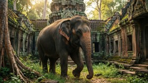 Elephant at Preah Khan
