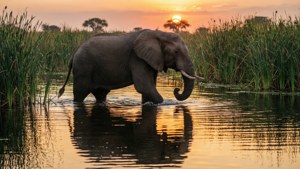 Elephant at Sunset