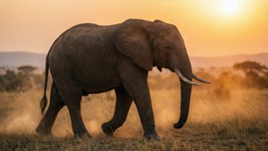 Elephant at Sunset
