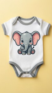 Elephant Baby Onesie SVG