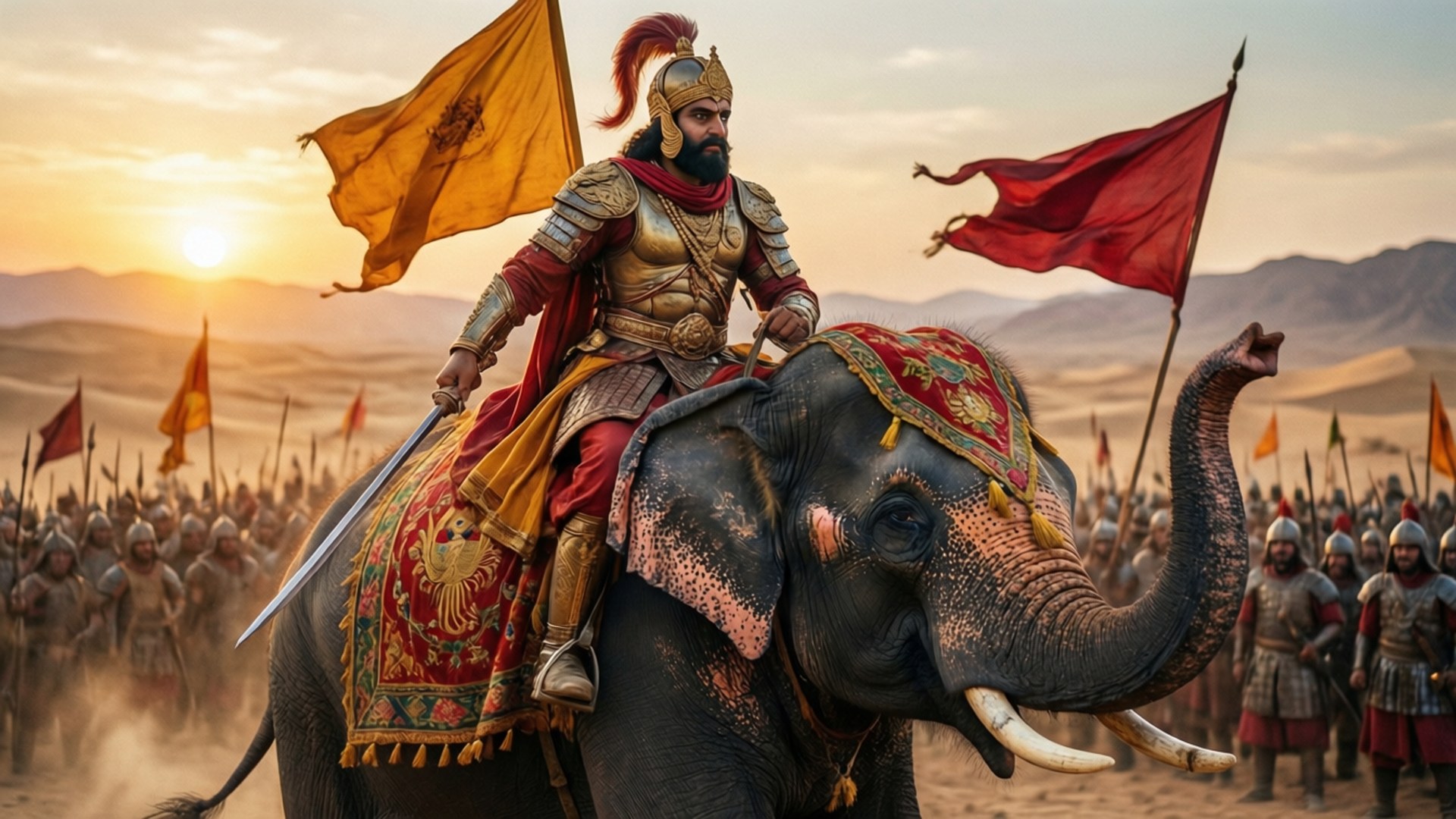 Elephant King Charge by Wallpapers.art Studio