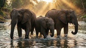 Elephant River Crossing