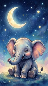 Elephant Under Stars