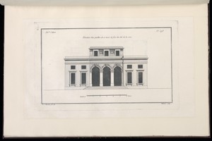 Elevation d'un pavillon de 12 toises de face du côté de la cour