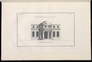 Elevation d'un Pavillon de 14 toises de face du còté du jardin