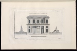 Elevation d'un pavillon de 9 toises de face du côté de la cour