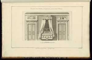 Elevation d'une Chambre à Coucher, avec portes à deux Venteaux
