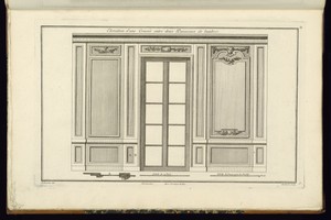 Elevation d'une Croisée entre deux Panneaux de lambris