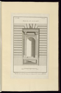 Elevation d'une niche ornée de refends
