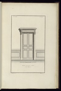 Elevation d'une porte à placard à deux vanteaux