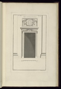 Elevation d une Porte entre deux Pilastres