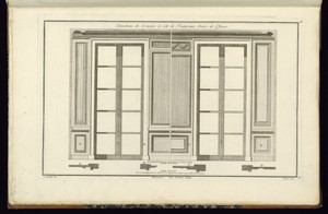Elevation de Croisées à coté de Trumeaux Ornés de Glaces
