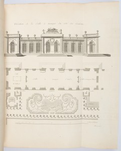 Elévation de la Salle à manger du côté des Goulottes.