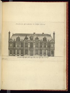 Elevation du costé du Jardin de l’Hostel d’Aumont