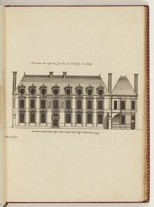 Elevation du costé du Jardin de l’Hostel de Sully