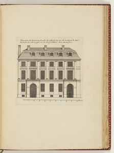 Elevation du devant ou facade du costé de la rue de la maison de Monsr. Roland à la ville neusue rue de Clery A Paris