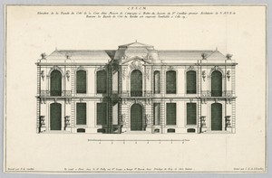 Elevation of the Court Facade of a Country House