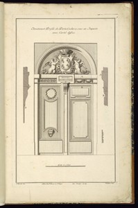 Elevations et Profils de Portes Cocheres sous un Imposte avec Cartel dessus