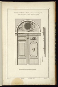 Elevations et Profils de Portes Cocheres sous un Imposte avec Entre-sol, et Fenetre en Oeil de Boeuf