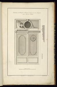Elevations et Profils de Portes Cocheres sous un Imposte avec Oeil de Boeuf