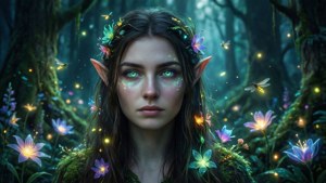 Elf in Enchanted Forest