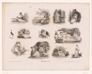 Elf voorstellingen van menselijke figuren