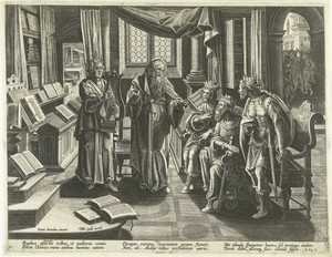 Elisa profeteert voor de koningen van Israël, Juda en Edom