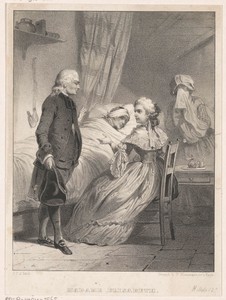 Elisabeth van Frankrijk aan het bed van een zieke