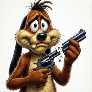Elmer Broken Gun Meme