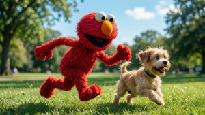 Elmo and His Dog