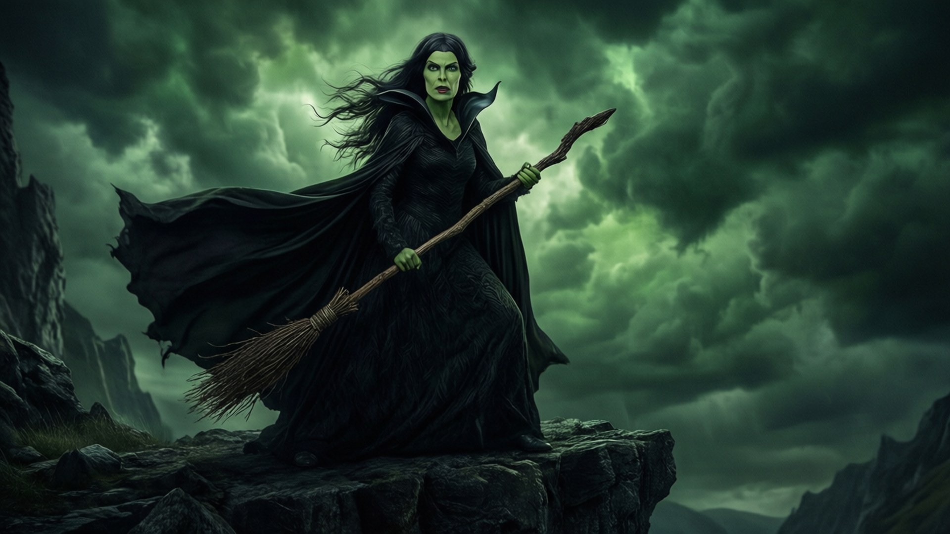 Elphaba's Stormy Vengeance by Wallpapers.art Studio