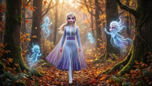 Elsa in the Enchanted Forest