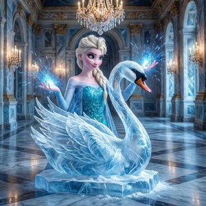 Elsa's Ice Swan