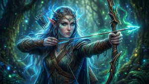 Elven Archer in Magical Forest