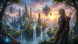 Elven City at Sunset