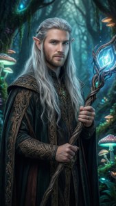 Elven Mage in Enchanted Wood