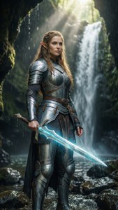 Elven Warrior Waterfall