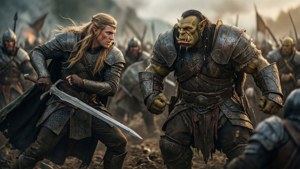 Elven Warriors Battle