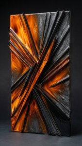 Ember Resin Abstract