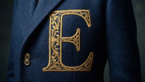Embroidered E Blazer